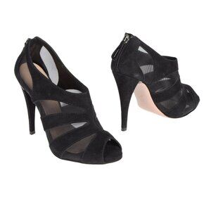 Sebastian Milano $645 Suede & Mesh Open Toe Shoes